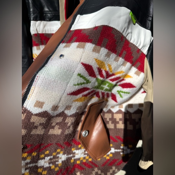 Unisex Black and Red Bomber Jacket - Picture 2 of 5